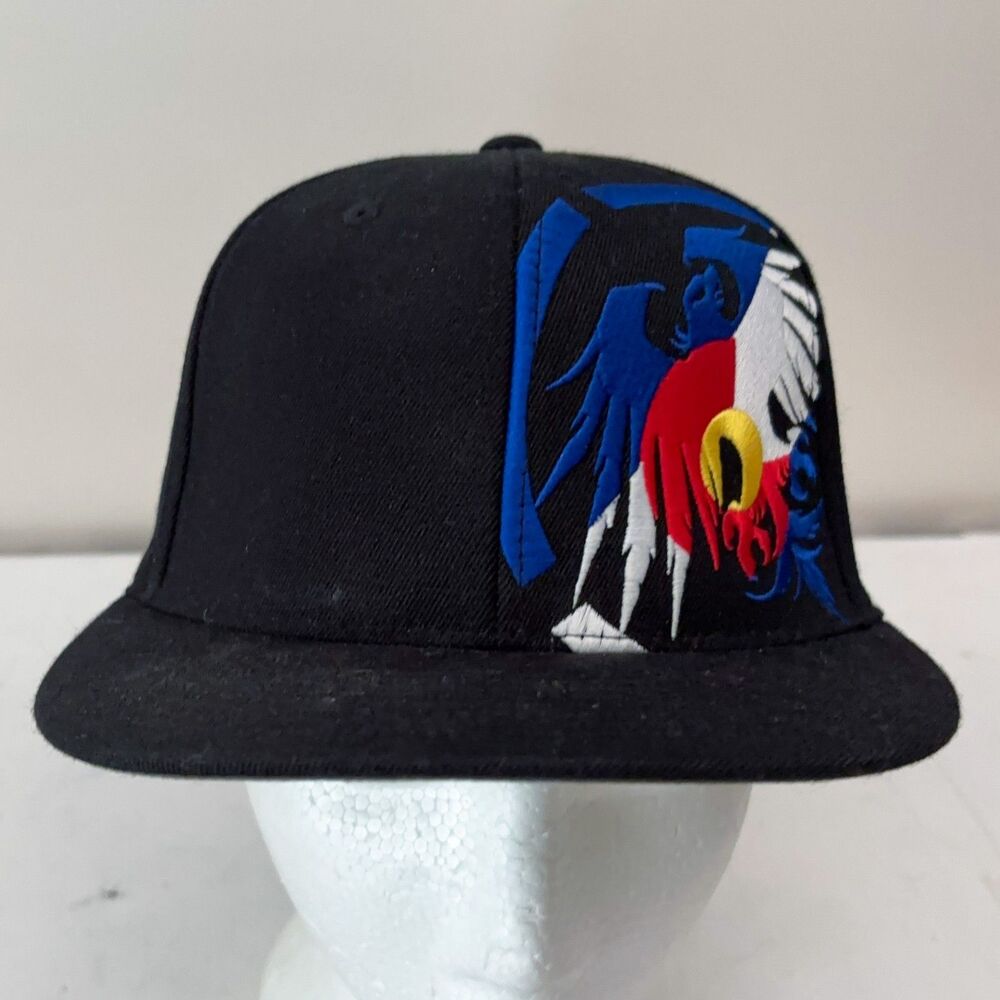 Never Summer Colorado Hat Snowboards Flat Brim 210 Fitted 6 7/8-7 1/4 Skater - Picture 2 of 9